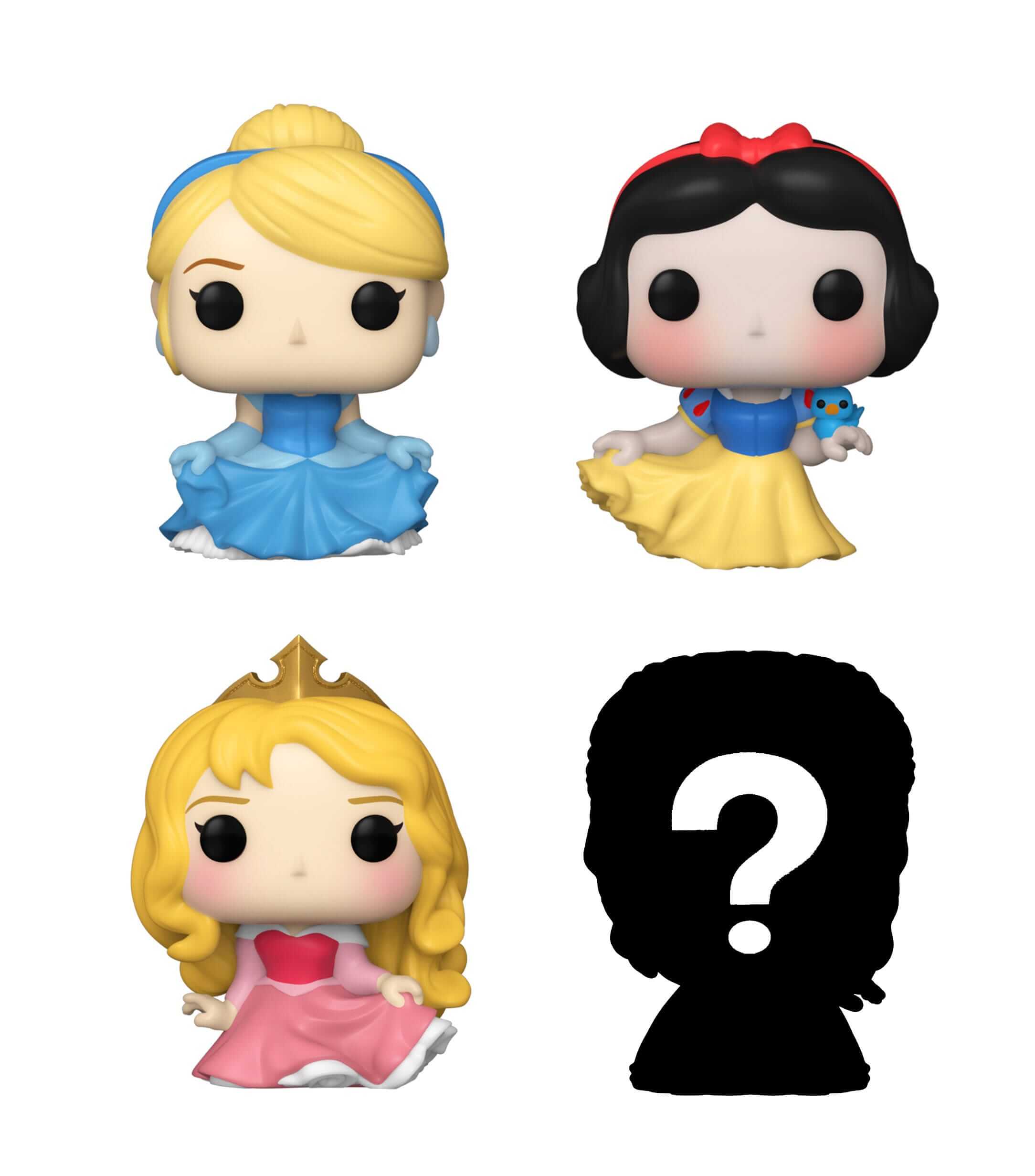 Disney Princesses - 4-Pack (Cinderella - Aurora - Snow White) Bitty POP! Mistery Funko Vinyl Figure 2,5 cm