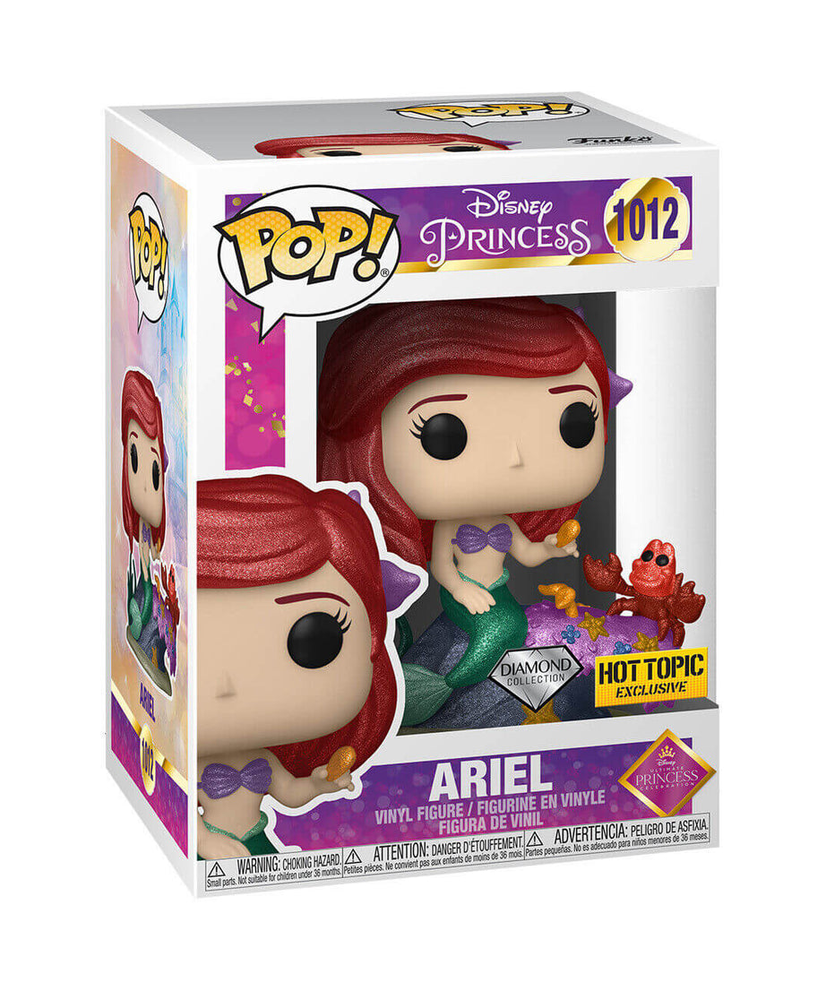 Disney Princesses - Ariel (DIAMOND GLITTER) (1012) Hot Topic Exclusive Funko Pop! La Sirenetta Vinyl Figure DGLT 9 cm