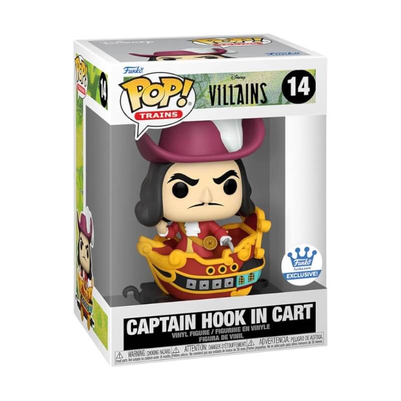 Disney Villains - Captain Hook in Cart (14) Exclusive Funko Pop! Trains Vinyl Figure 9 cm