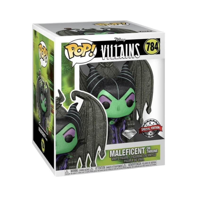 Disney Villains - Maleficent on Throne (DIAMOND GLITTER) (784) Funko Pop! Deluxe DGLT Vinyl Figure 12 cm