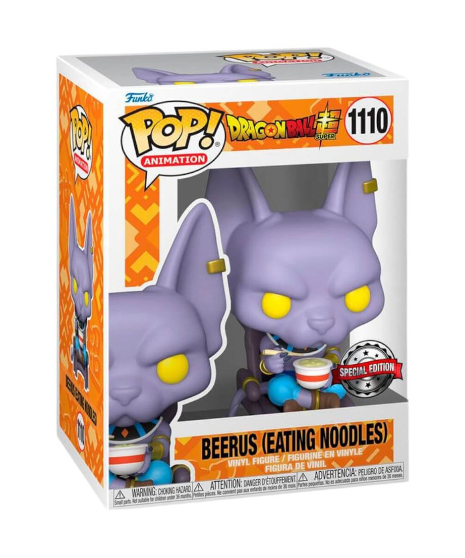 Dragon Ball Super - Beerus (Eating noodles) (1110) Special Edition Funko Pop! Animation Anime Vinyl Figure 9 cm