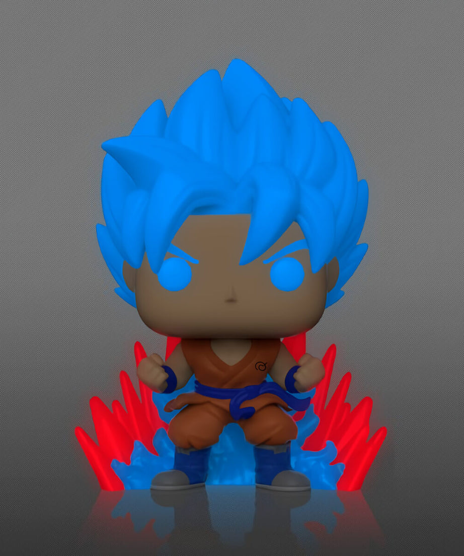Dragon Ball Super - SSGSS Goku (Kaio-Ken Times Twenty) GLOW IN THE DARK (1256) Funko Pop! Animation Anime Super Saiyan God Vinyl Figure 9 cm