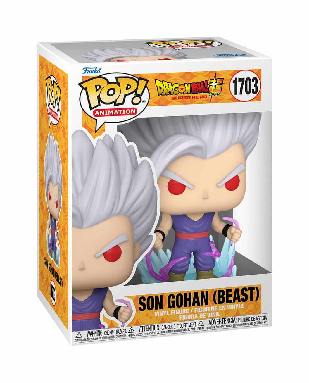 Dragon Ball Super: Super Hero - Son Gohan (Ultra Instinct) (1703) Funko Pop! Animation Anime Vinyl Figure 9 cm