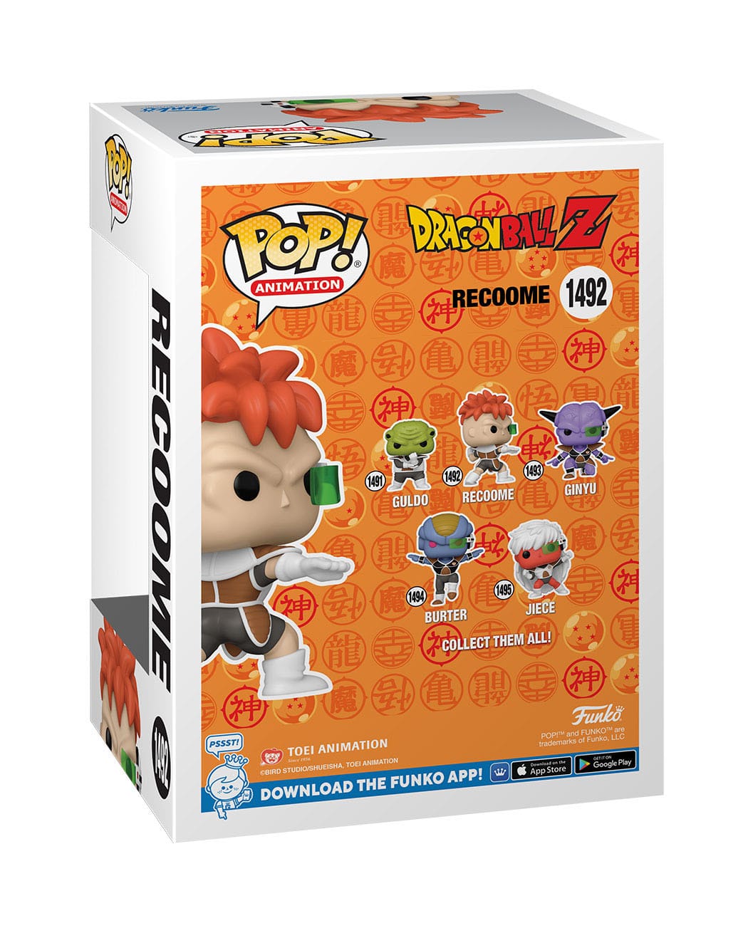 Dragon Ball Z - Recoome (1492) Funko Pop! Animation Anime Recome Squadra Ginew Vinyl Figure 12 cm