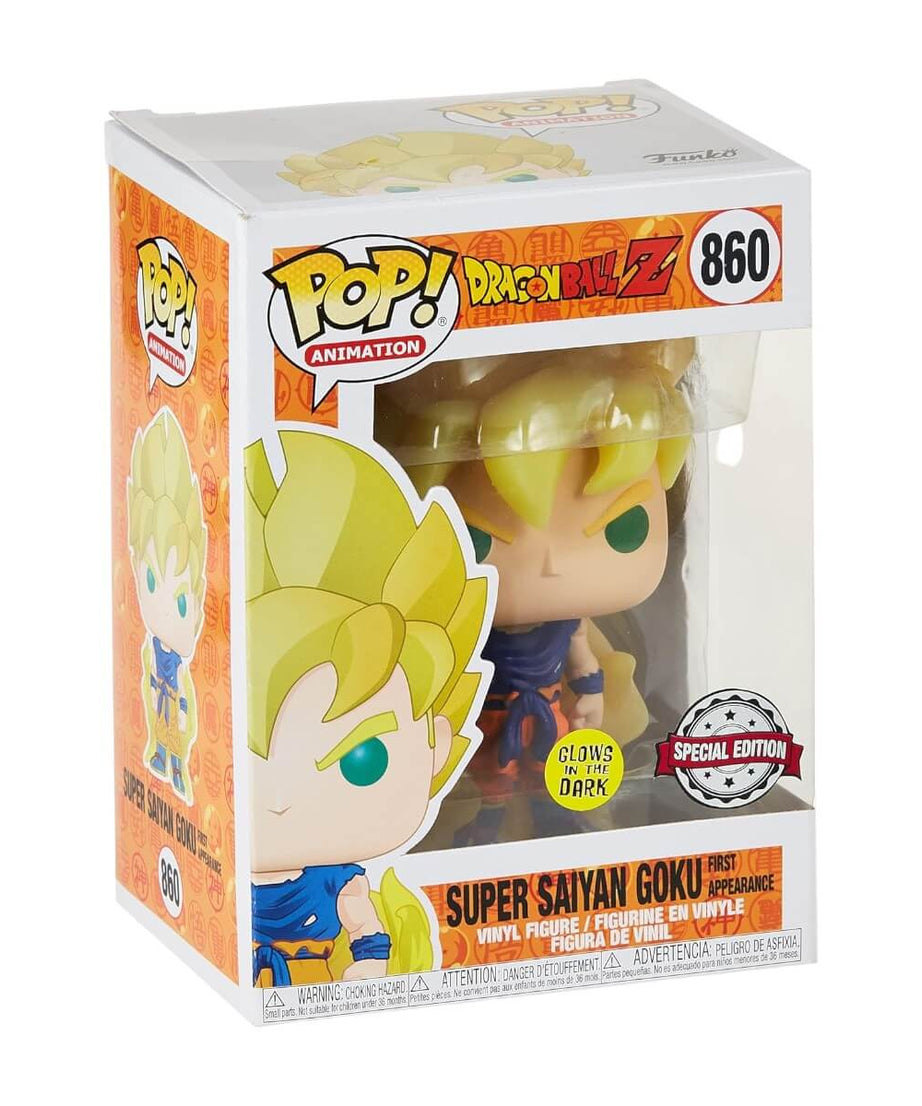 Dragon Ball Z - Super Saiyan Goku First Appearance (GLOW IN THE DARK) (860) Funko Pop! Animation Anime SSJ Vinyl Figure 9 cm