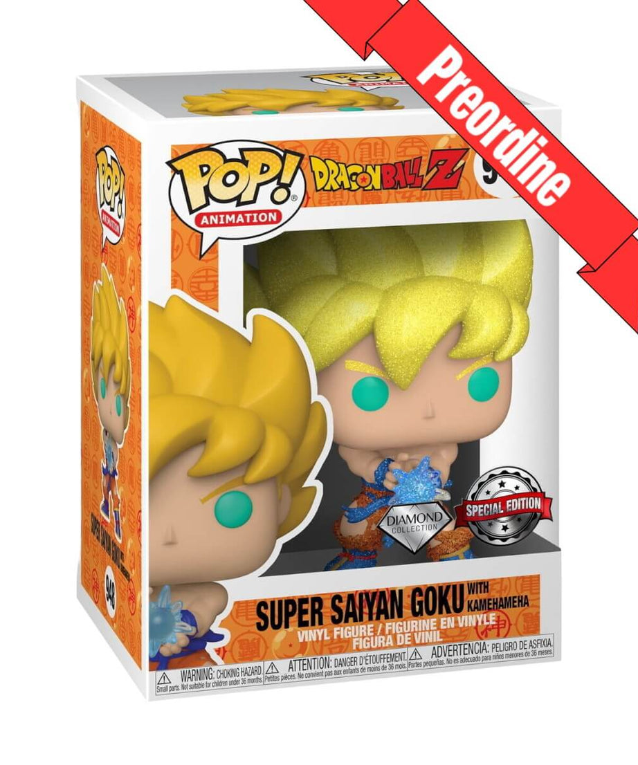 Dragon Ball Z - Super Saiyan Goku with Kamehameha (DIAMOND GLITTER) (948) Funko Pop! Animation Anime Vinyl Figure 12 cm