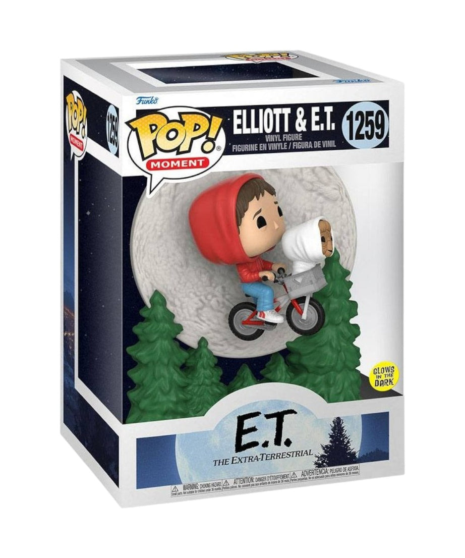 E.T. the Extra-Terrestrial - Elliot & E.T. Flying (GLOW IN THE DARK) (1259) Funko Pop! Moment Vinyl Figure 9 cm