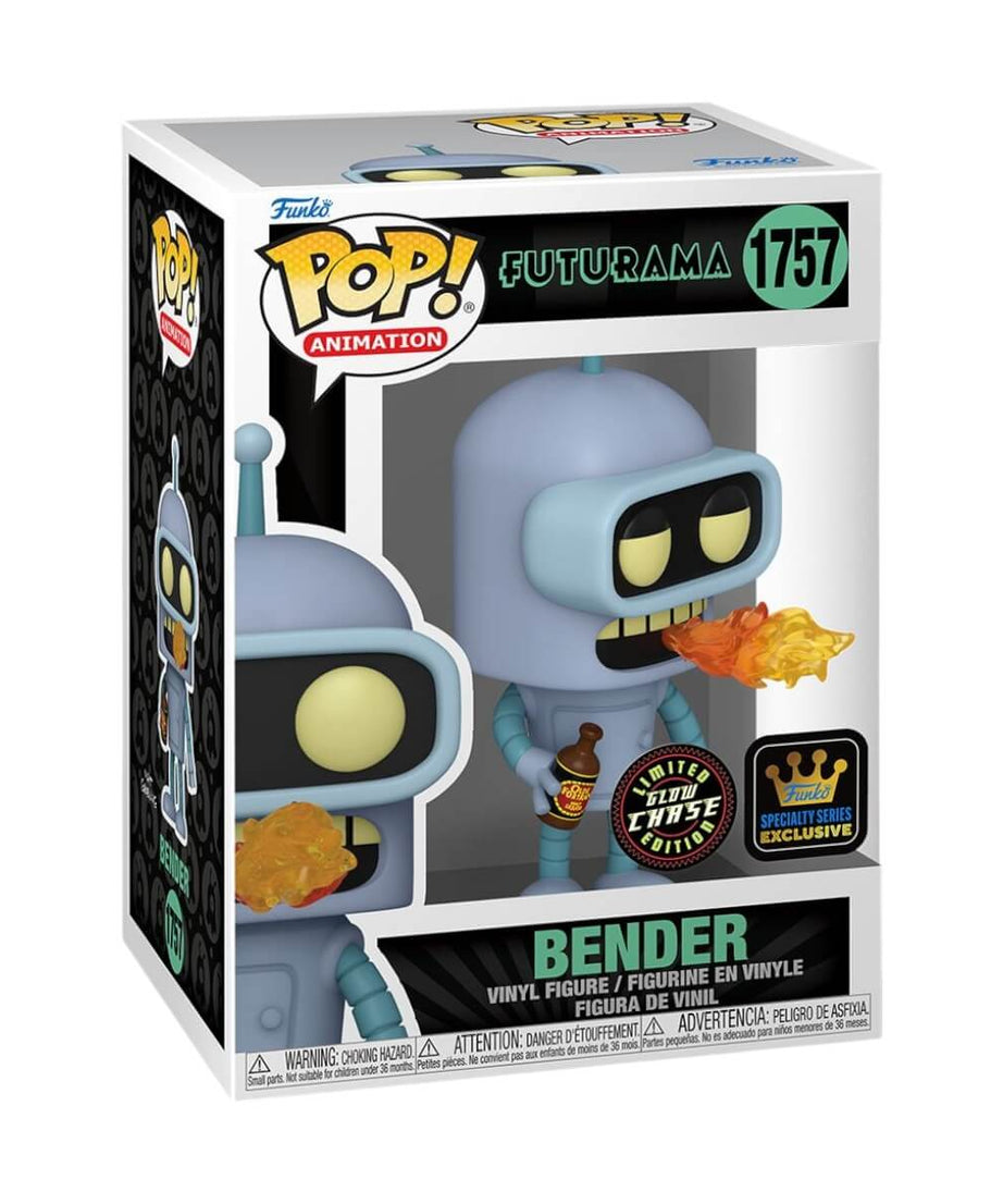 Futurama - Bender GLOW CHASE (Specialty Series Exclusive) (1757) Funko Pop! Animation Vinyl Figure 11 cm