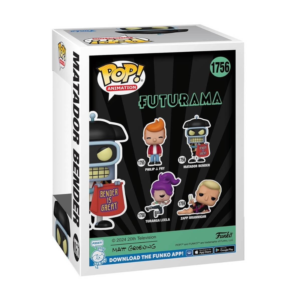 Futurama - Bender (Matador) (1756) Funko Pop! Animation Vinyl Figure 11 cm