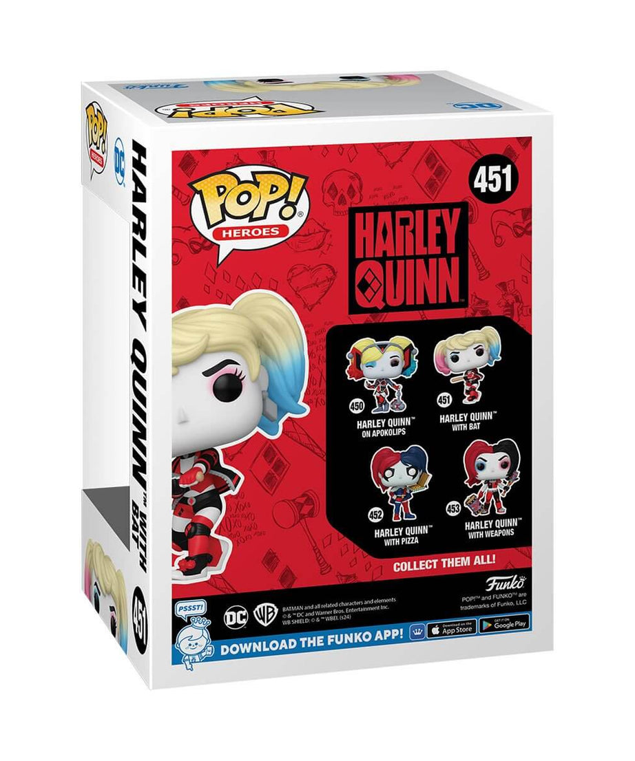 Harley Quinn - Harley Quinn with Bat (451) Funko Pop! Heroes Vinyl Figure 9 cm