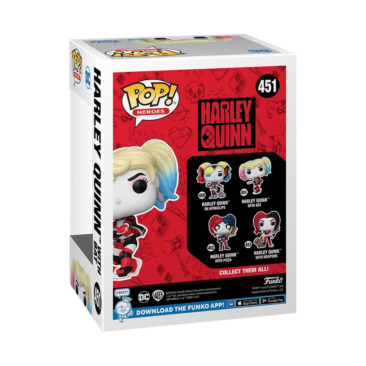 Harley Quinn - Harley Quinn with Bat (451) Funko Pop! Heroes Vinyl Figure 9 cm