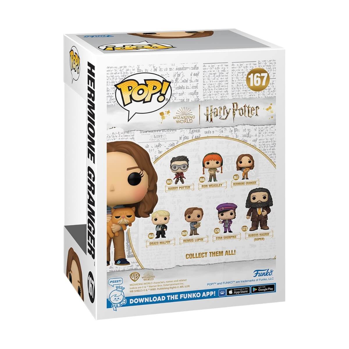 Harry Potter - Hermione Granger with Crookshanks (167) Funko Pop! & Buddy Grattastinchi Vinyl Figure 9 cm