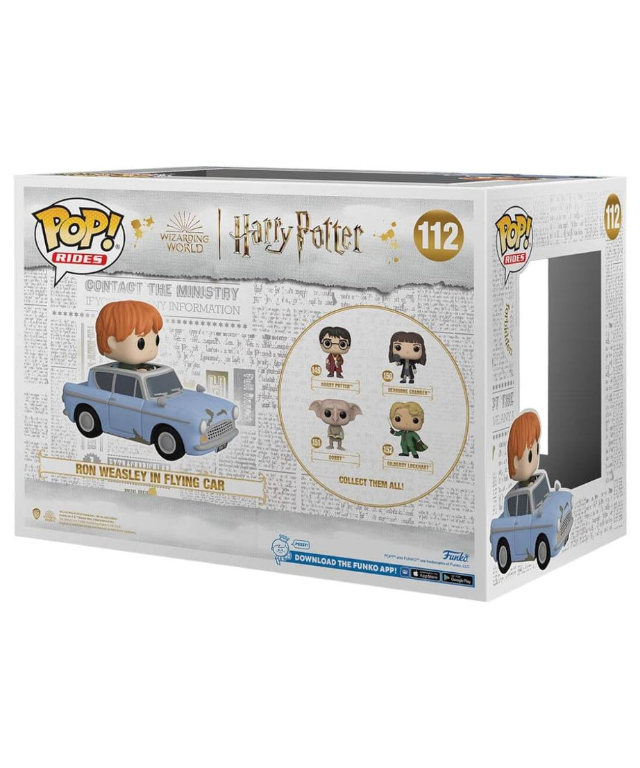 Harry Potter - Ron Weasley in Flying Car (112) Chamber of Secrets Anniversary Funko POP! Rides Vinyl Figure 15 cm