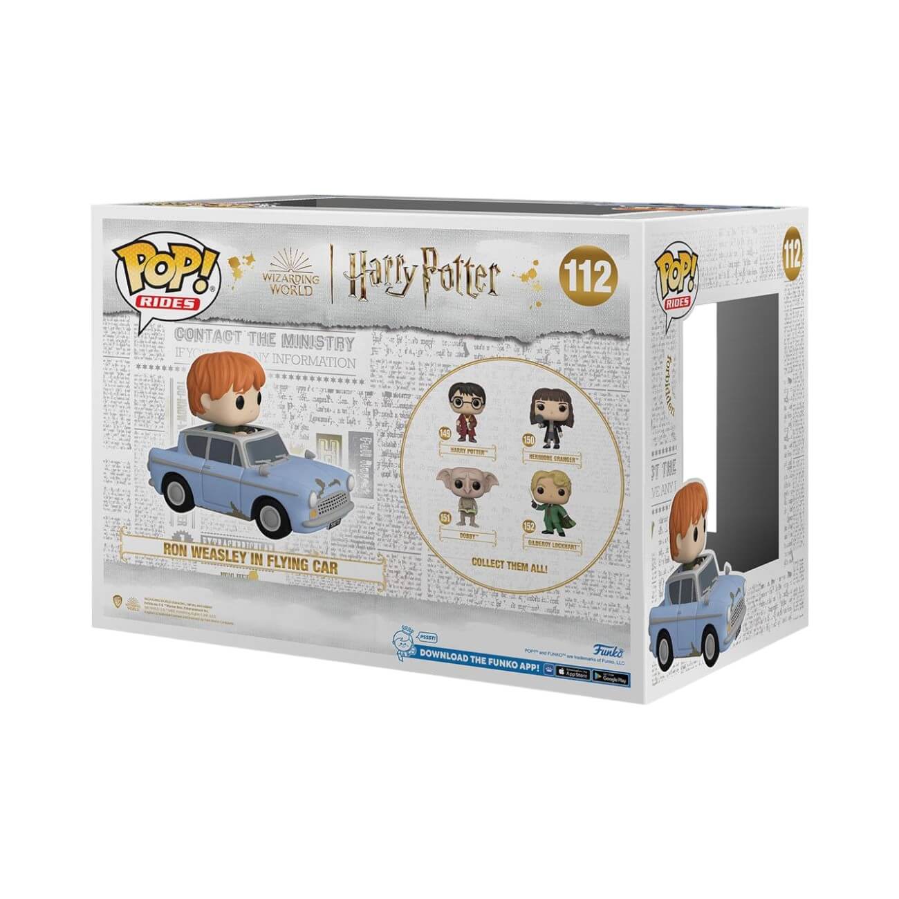 Harry Potter - Ron Weasley in Flying Car (112) Chamber of Secrets Anniversary Funko POP! Rides Vinyl Figure 15 cm