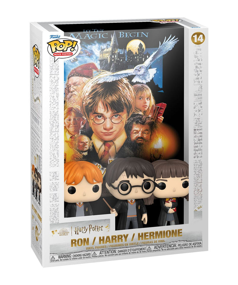 Harry Potter Movie Posters - Ron / Harry / Hermione (14) Funko Pop! The Sorcerer's Stone Vinyl Figure 9 cm
