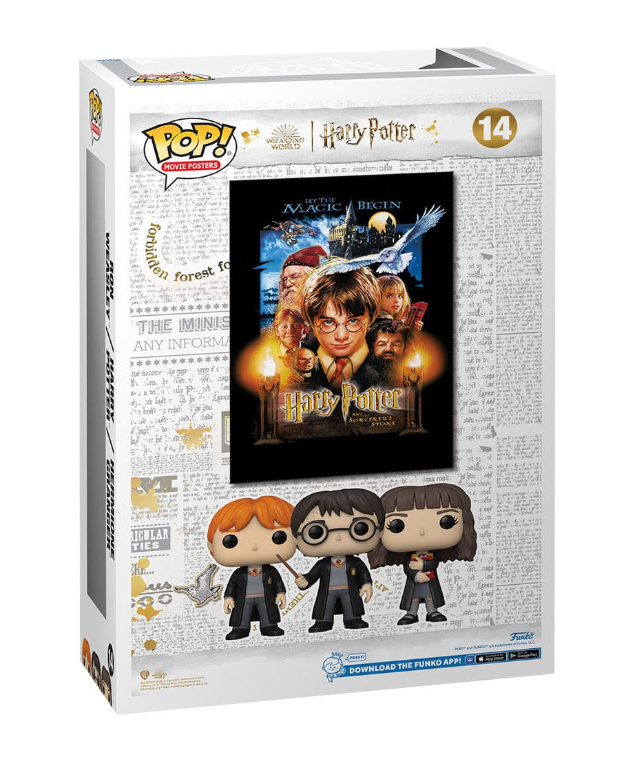 Harry Potter Movie Posters - Ron / Harry / Hermione (14) Funko Pop! The Sorcerer's Stone Vinyl Figure 9 cm