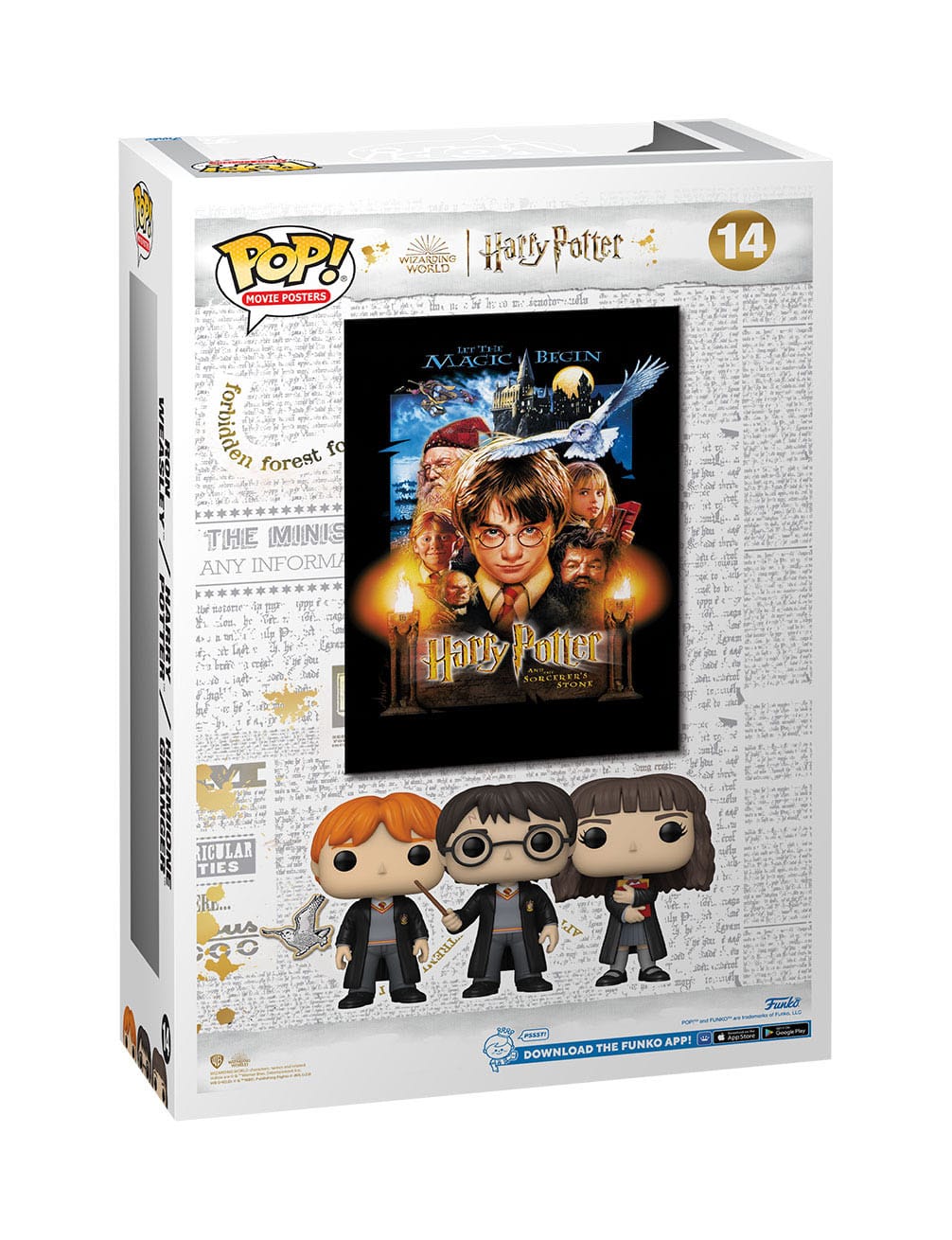 Harry Potter Movie Posters - Ron / Harry / Hermione (14) Funko Pop! The Sorcerer's Stone Vinyl Figure 9 cm