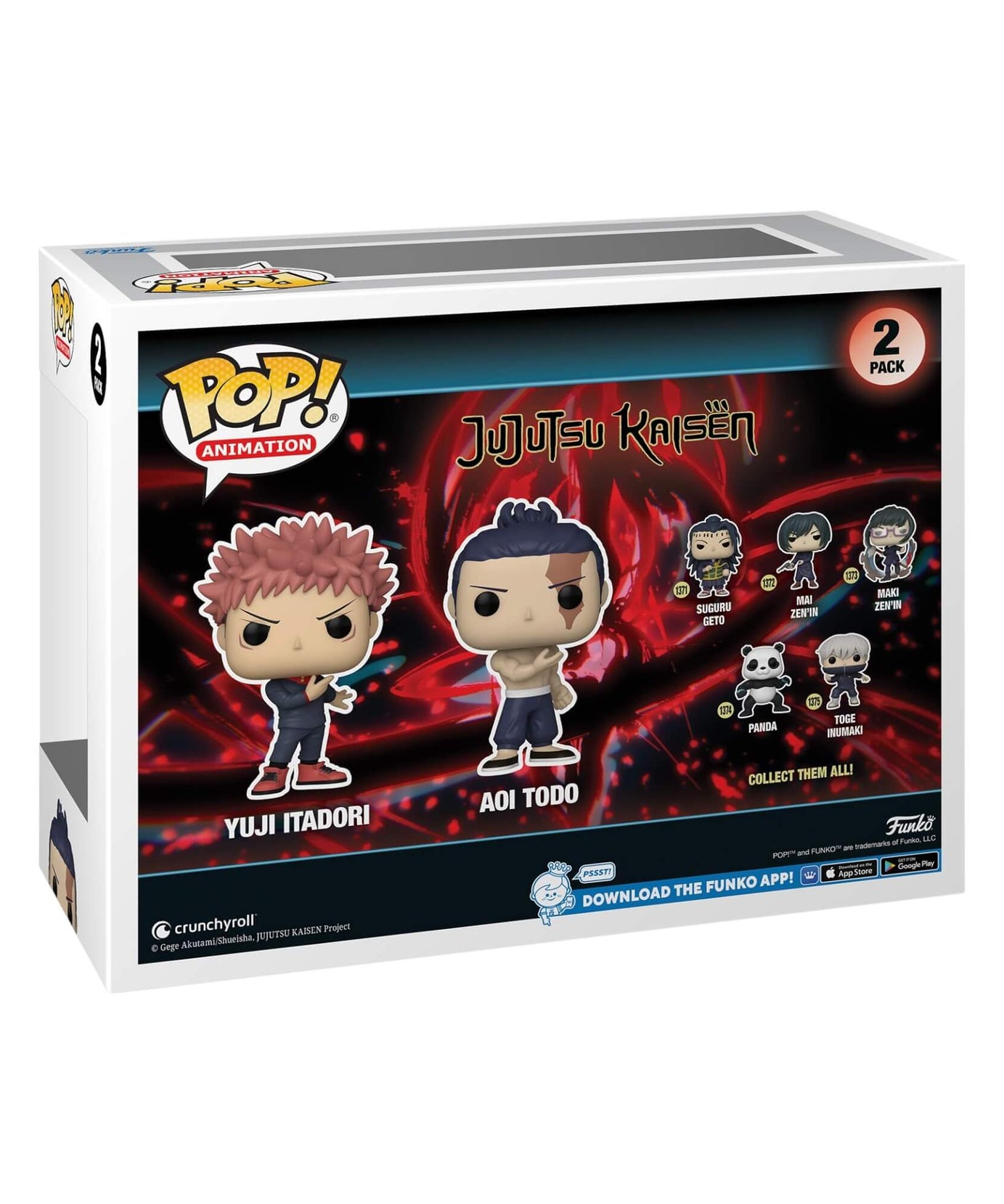 Jujutsu Kaisen - Yuji Itadori & Aoi Todo Funko Pop! Animation Anime Vinyl Figures 11 cm