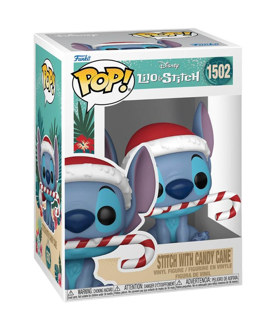 Lilo & Stitch - Stitch with Candy Cane (1502) Funko Pop! Disney Christmas Holiday Vinyl Figure 9 cm