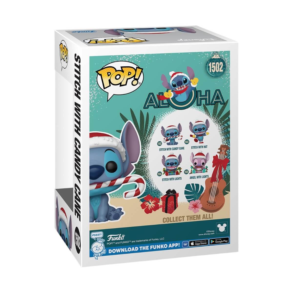 Lilo & Stitch - Stitch with Candy Cane (1502) Funko Pop! Disney Christmas Holiday Vinyl Figure 9 cm