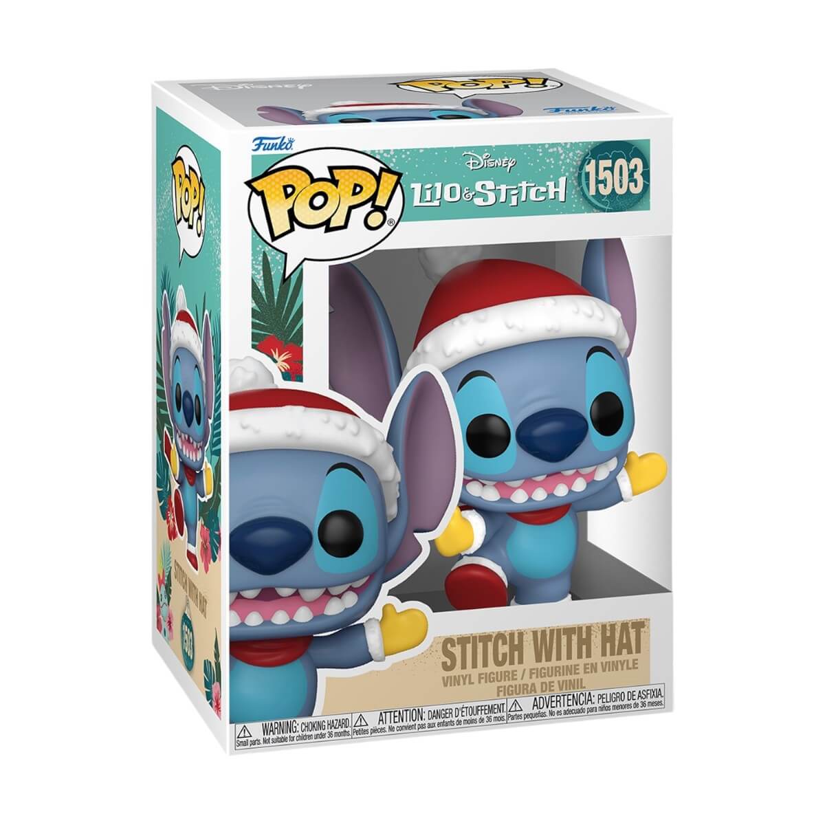 Lilo &amp; Stitch - Stitch with Hat (1503) Funko Pop! Disney Christmas Holiday Vinyl Figure 10 cm