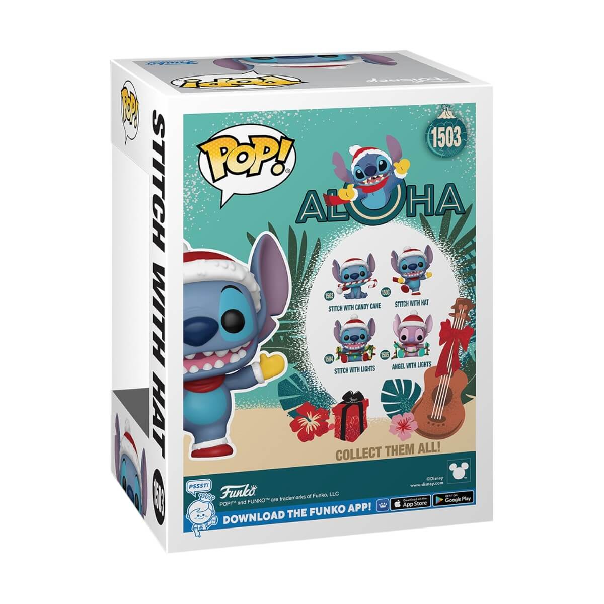Lilo & Stitch - Stitch with Hat (1503) Funko Pop! Disney Christmas Holiday Vinyl Figure 10 cm