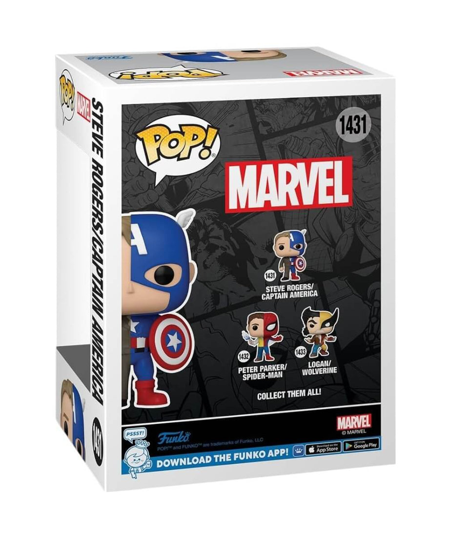 Marvel - Steve Rogers/Captain America (1431) Funko Pop! Split Vinyl Figure 9 cm