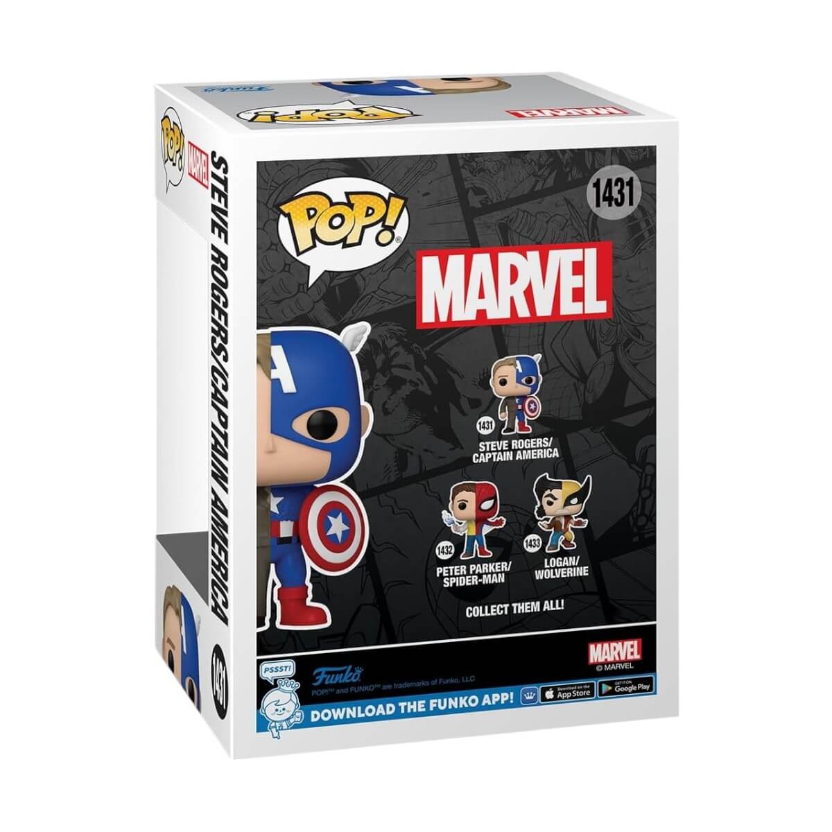 Marvel - Steve Rogers/Captain America (1431) Funko Pop! Split Vinyl Figure 9 cm