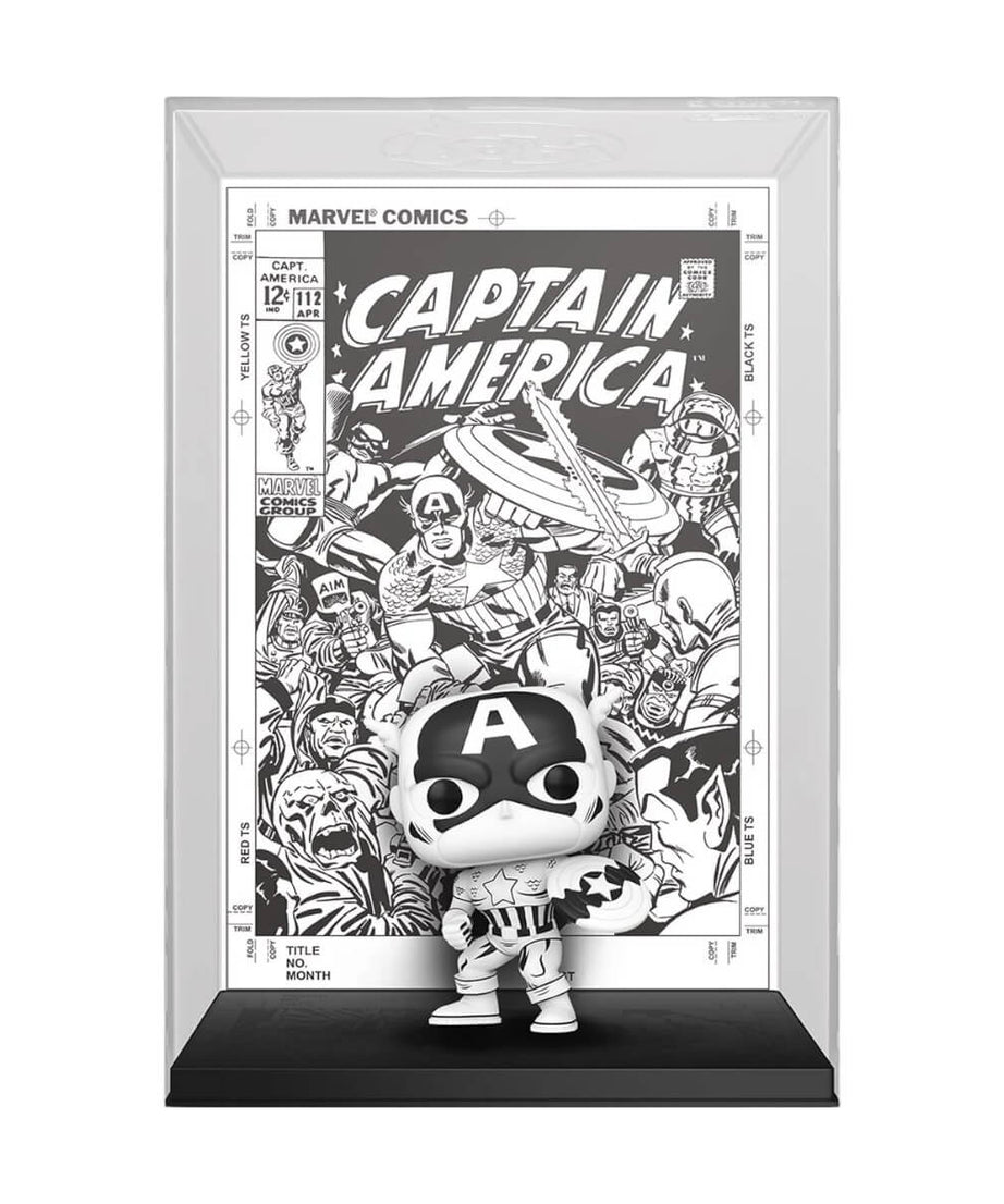 Marvel 85th Anniversary - Captain America (61) Funko Pop! Comic Covers Black and White Vinyl Figure 9 cm