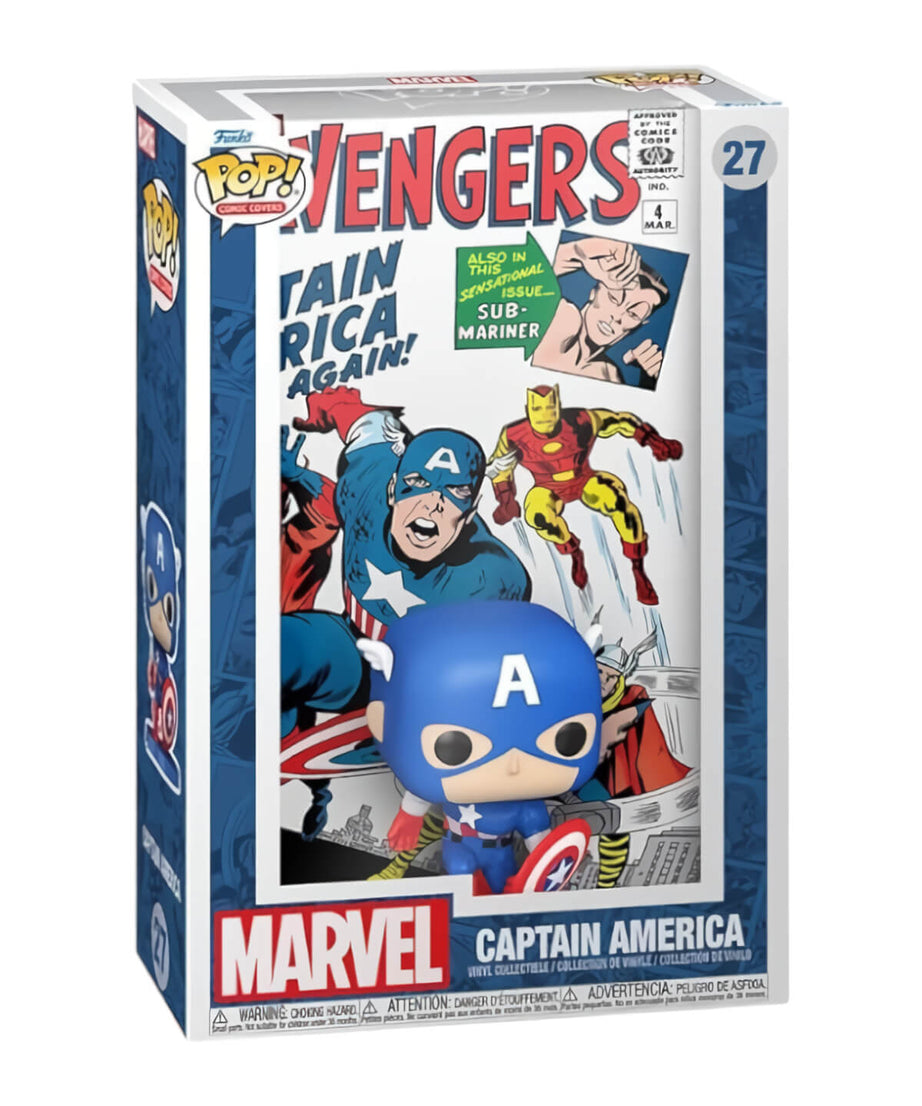 Marvel Avengers #4 (1963) - Captain America (27) Funko Pop! Comic Covers Vinyl Figure 9 cm