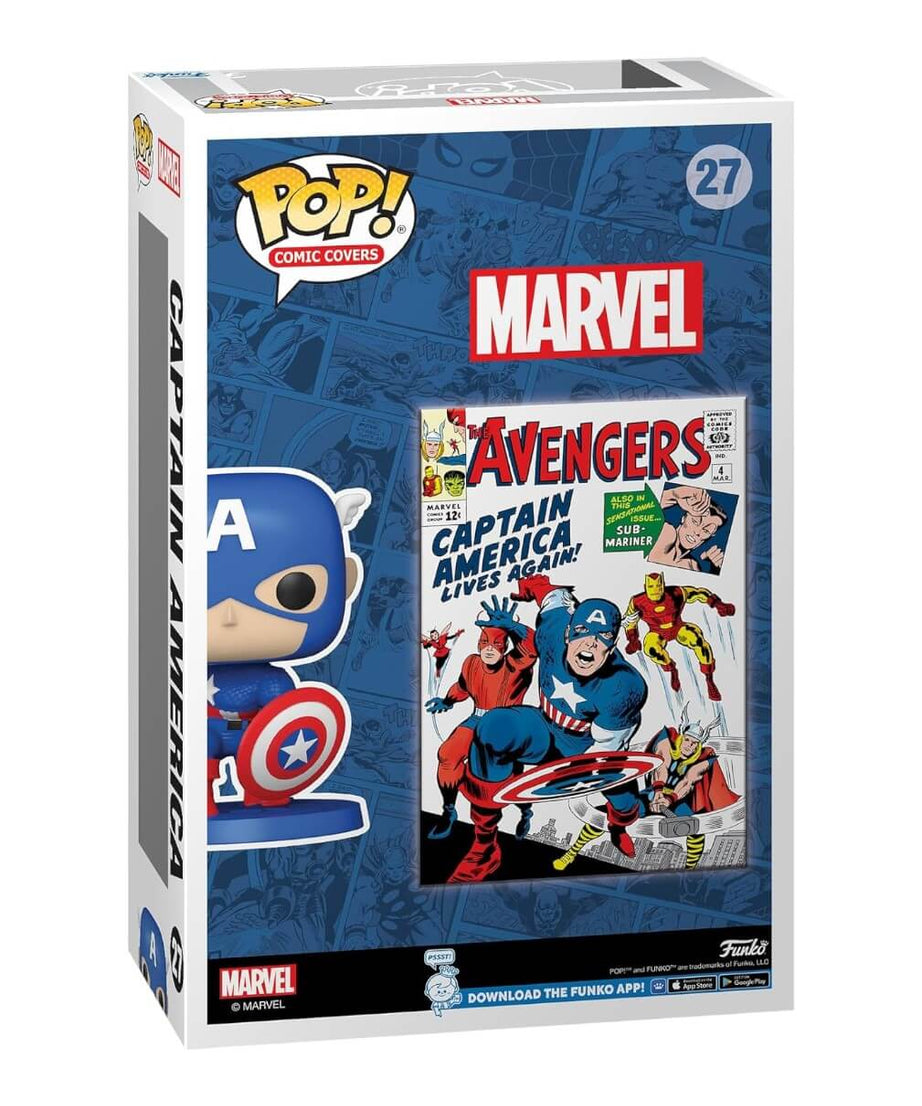 Marvel Avengers #4 (1963) - Captain America (27) Funko Pop! Comic Covers Vinyl Figure 9 cm