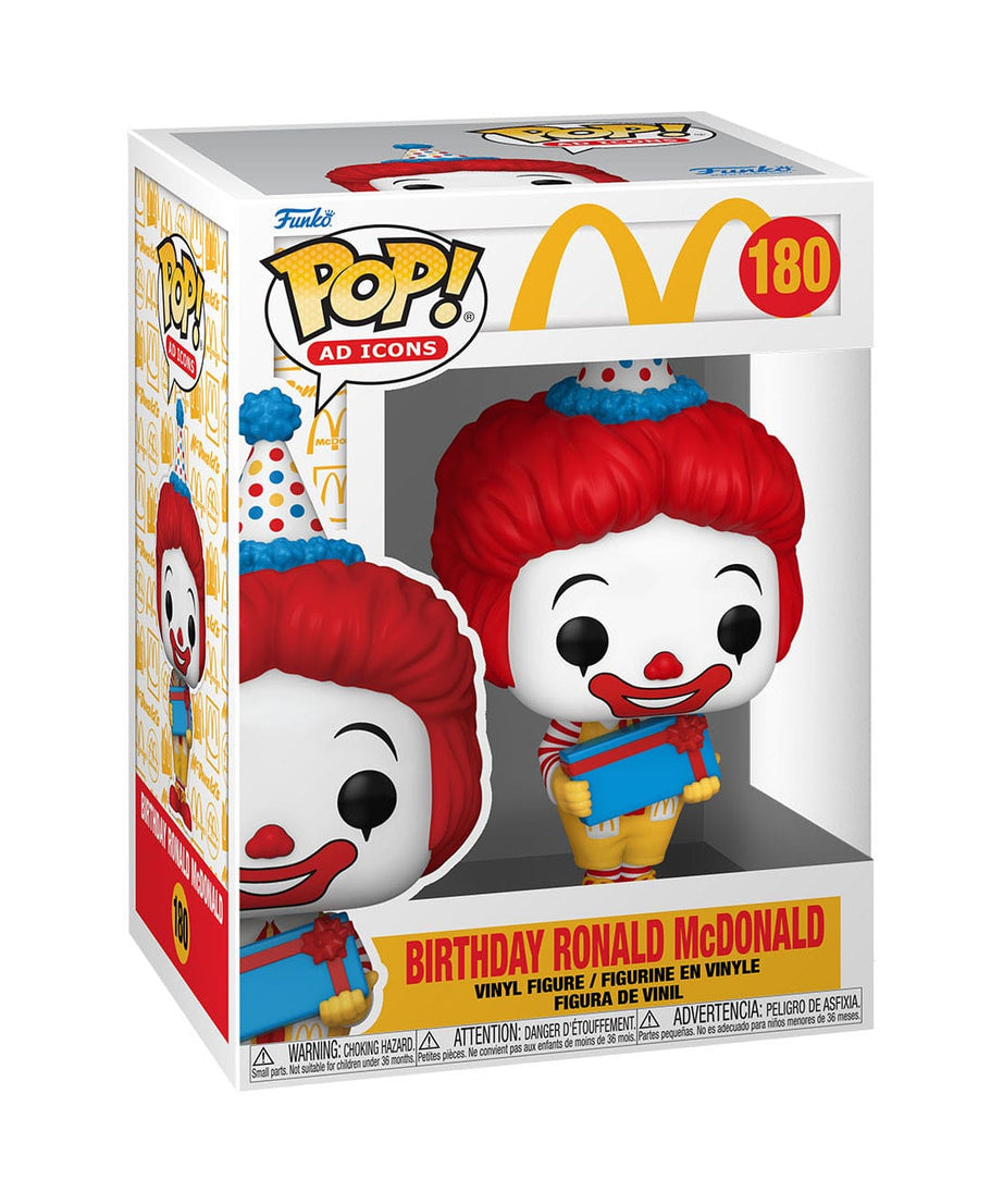 McDonald's - Birthday Ronald McDonald (180) Funko Pop! Ad Icons Vinyl Figure 9 cm