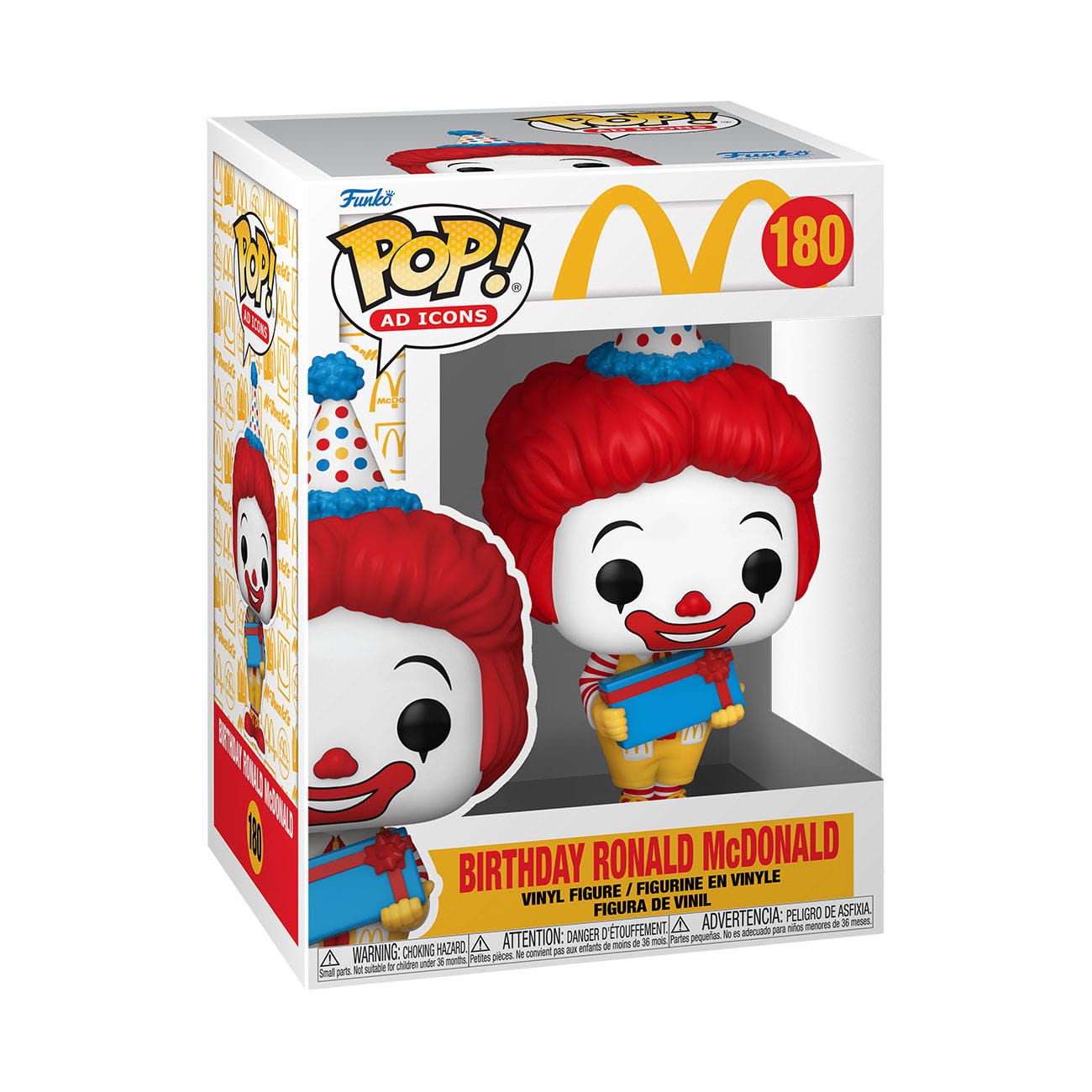 McDonald's - Birthday Ronald McDonald (180) Funko Pop! Ad Icons Vinyl Figure 9 cm