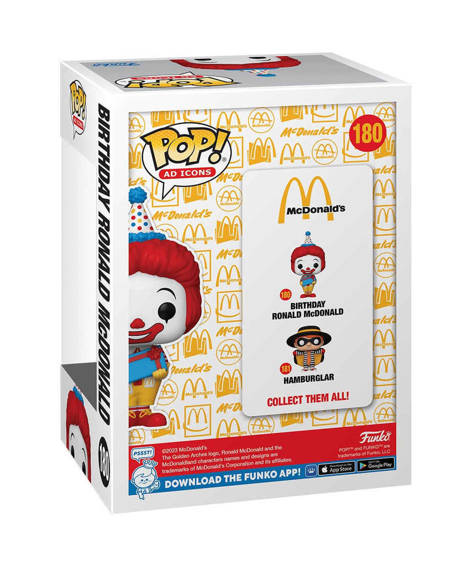 McDonald's - Birthday Ronald McDonald (180) Funko Pop! Ad Icons Vinyl Figure 9 cm