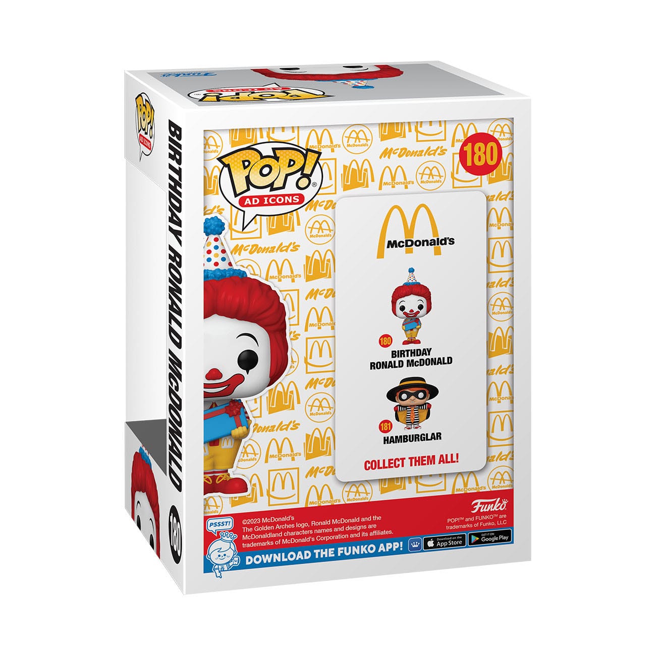 McDonald's - Birthday Ronald McDonald (180) Funko Pop! Ad Icons Vinyl Figure 9 cm