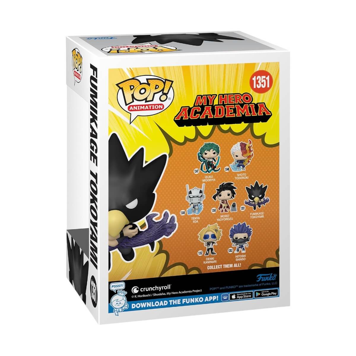 My Hero Academia - Fumikage Tokoyami GLOW IN THE DARK (Black Fallen Angel) (1351) Funko Pop! Animation Anime Vinyl Figure 9 cm
