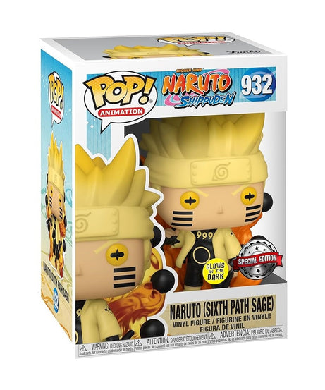 Naruto Shippuden - Naruto Six Path Sage (GLOW) (932) Funko POP! Animation Vinyl Figure (SPECIAL EDITION) 9 cm