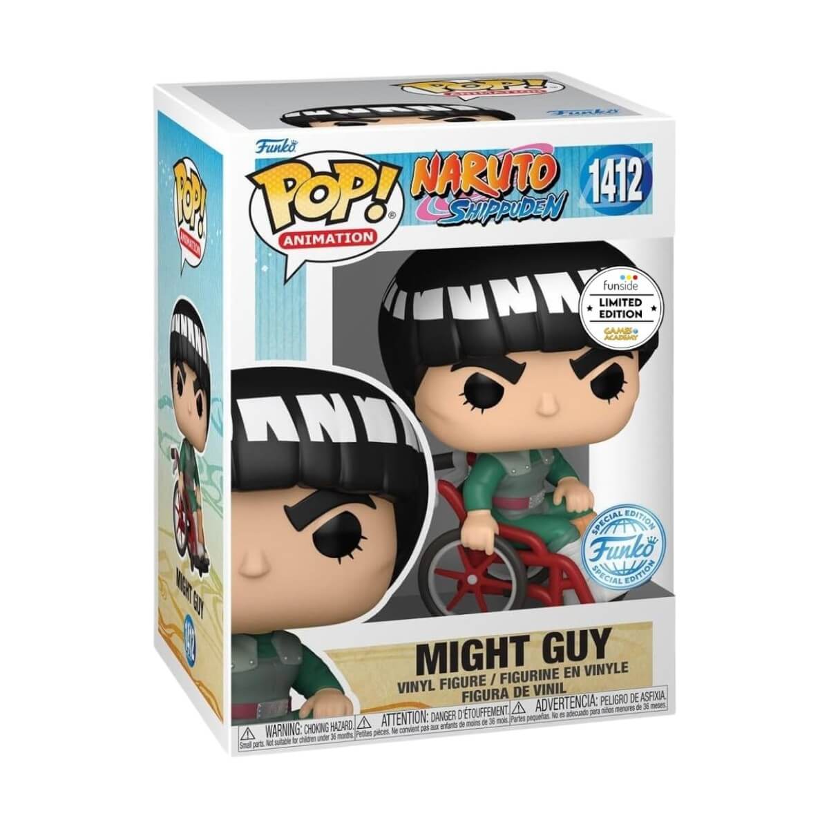 Naruto Shippuden - Might Guy in Wheelchair (Funside Limited Edition) (1412) Funko Pop! Animation Anime Vinyl Figure 9 cm