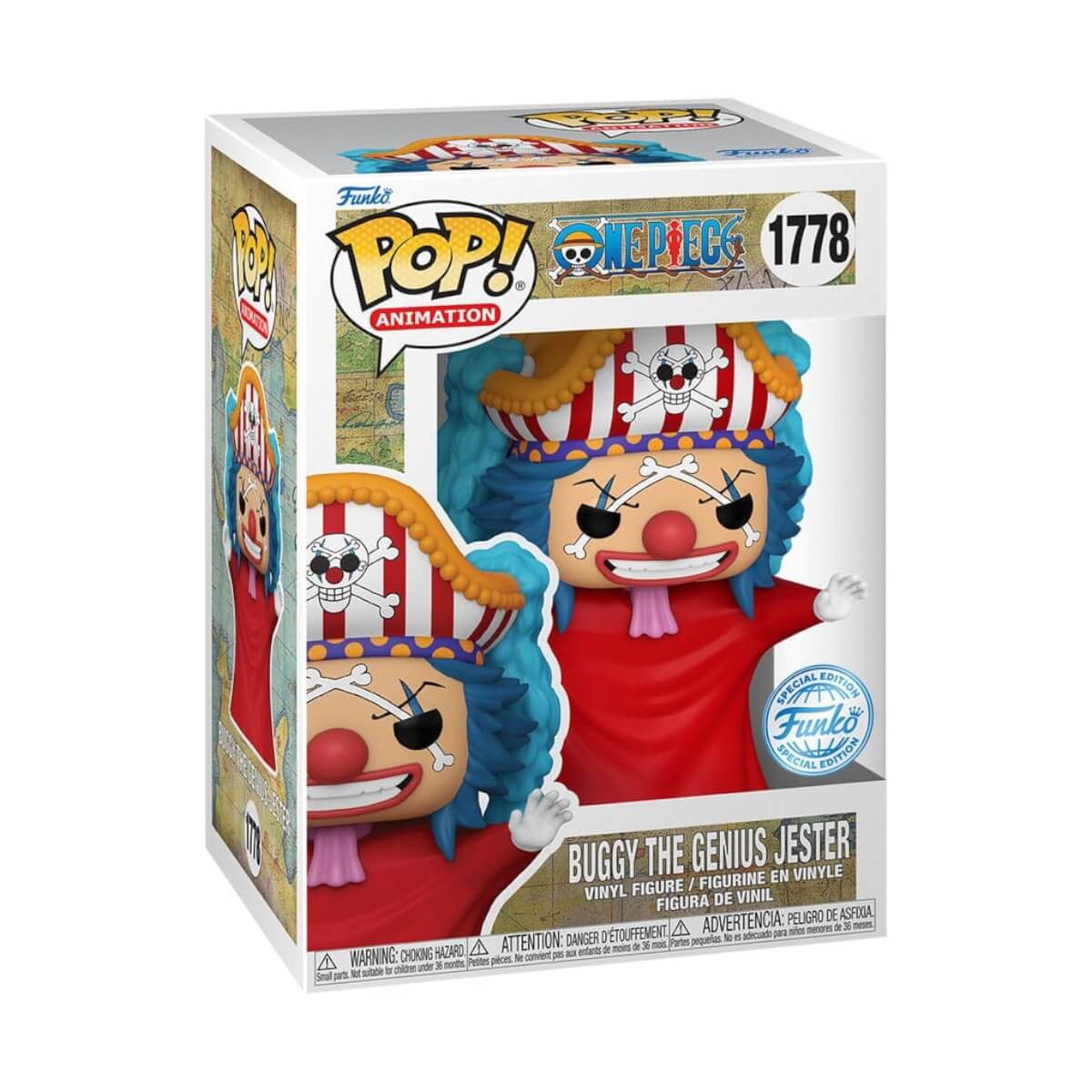 One Piece - Buggy the Genius Jester (Post Time-Skip) (1778) Exclusive Funko Pop! Animation Anime Vinyl Figure 13 cm