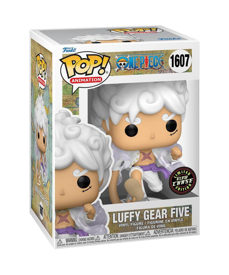 One Piece - Luffy Gear Five GLOW CHASE (1607) Funko Pop! Animation Anime Gear 5 Vinyl Figure 9 cm