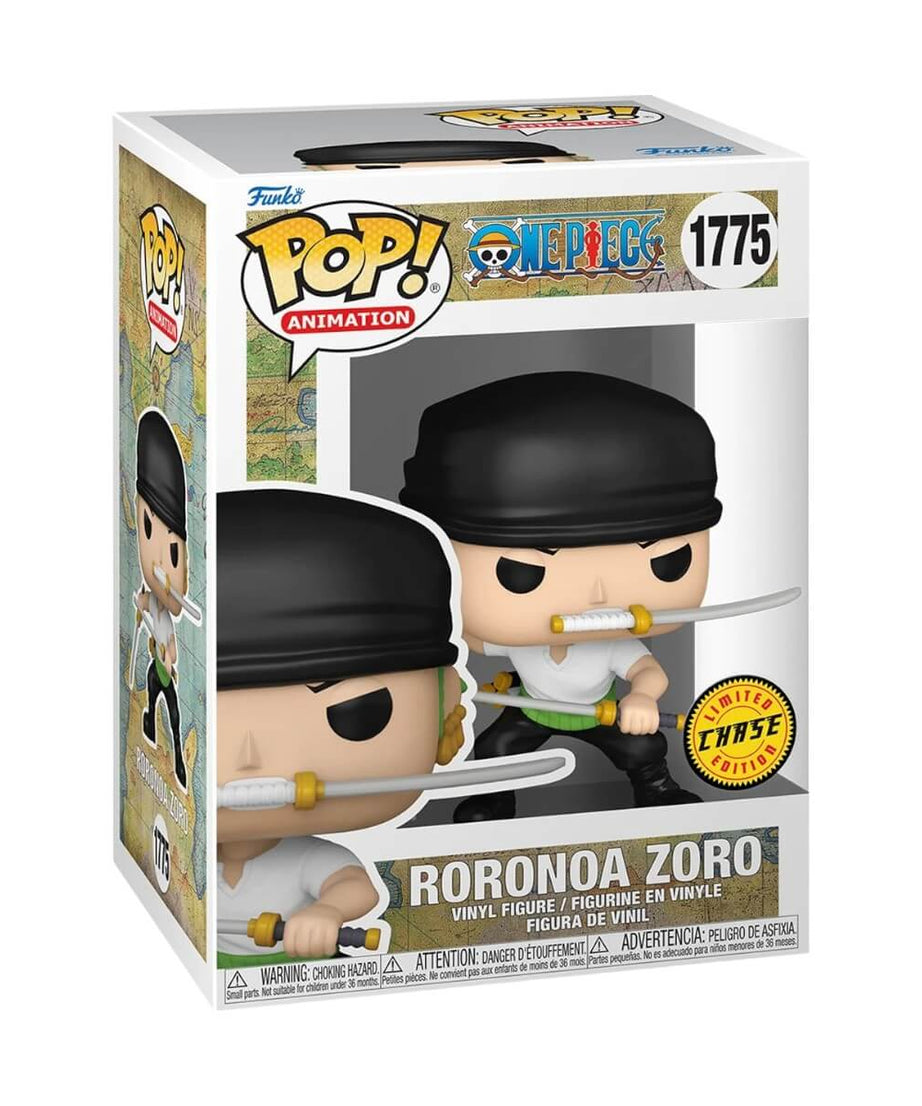 One Piece - Roronoa Zoro (Three Sword Style) CHASE (Refresh) 1775 Funko Pop! Animation Anime Vinyl Figure 9 cm