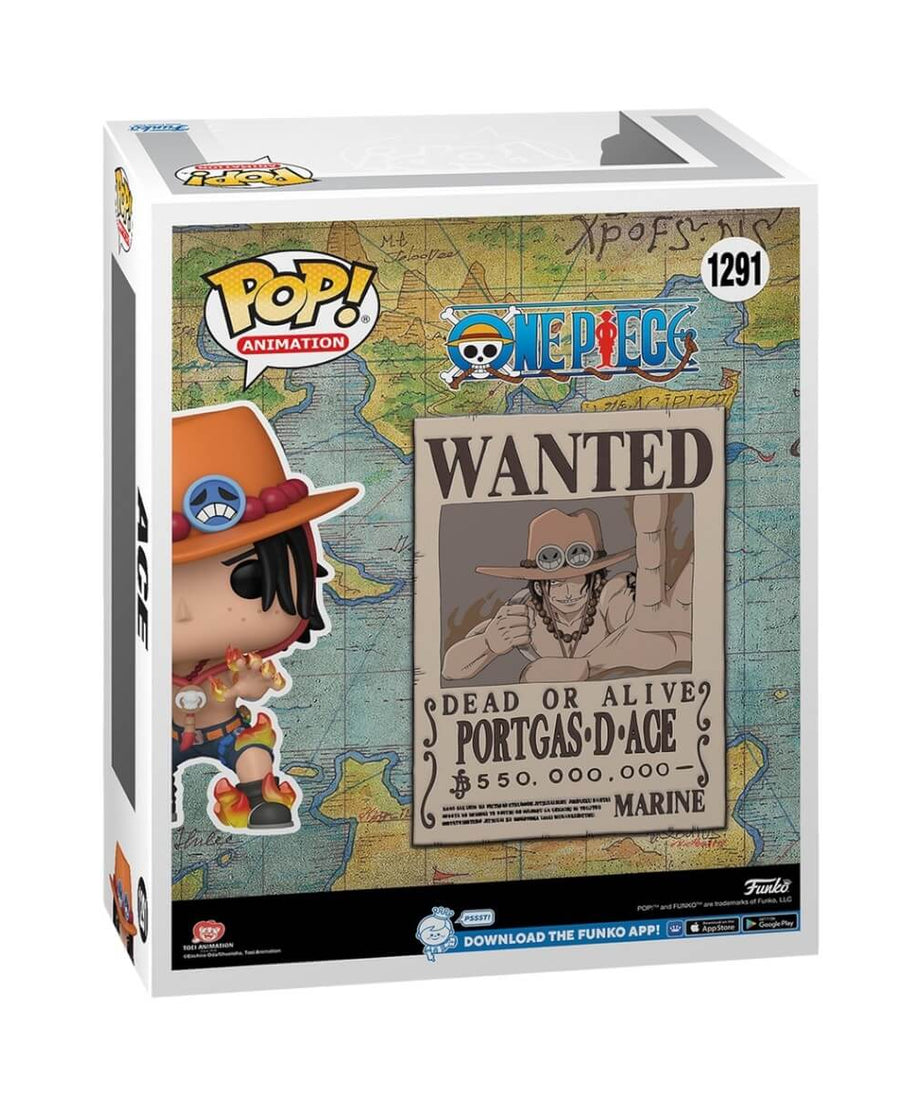 One Piece Posters - Portgas D. Ace (Special Edition) (1291) Funko Pop! Animation Anime Wanted Figure 10 cm