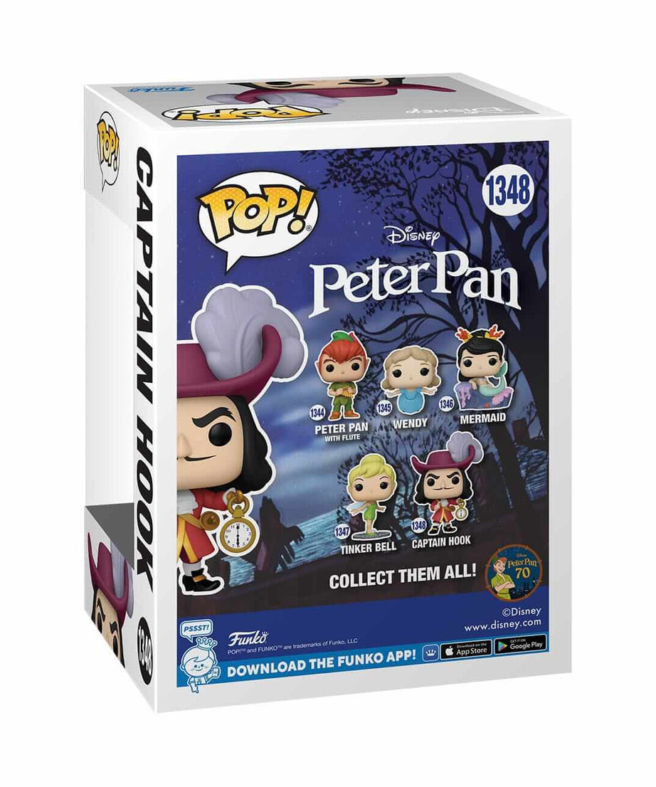 Peter Pan 70th Anniversary - Captain Hook (1348) Funko Pop! Disney Capitan Uncino Vinyl Figure 9 cm