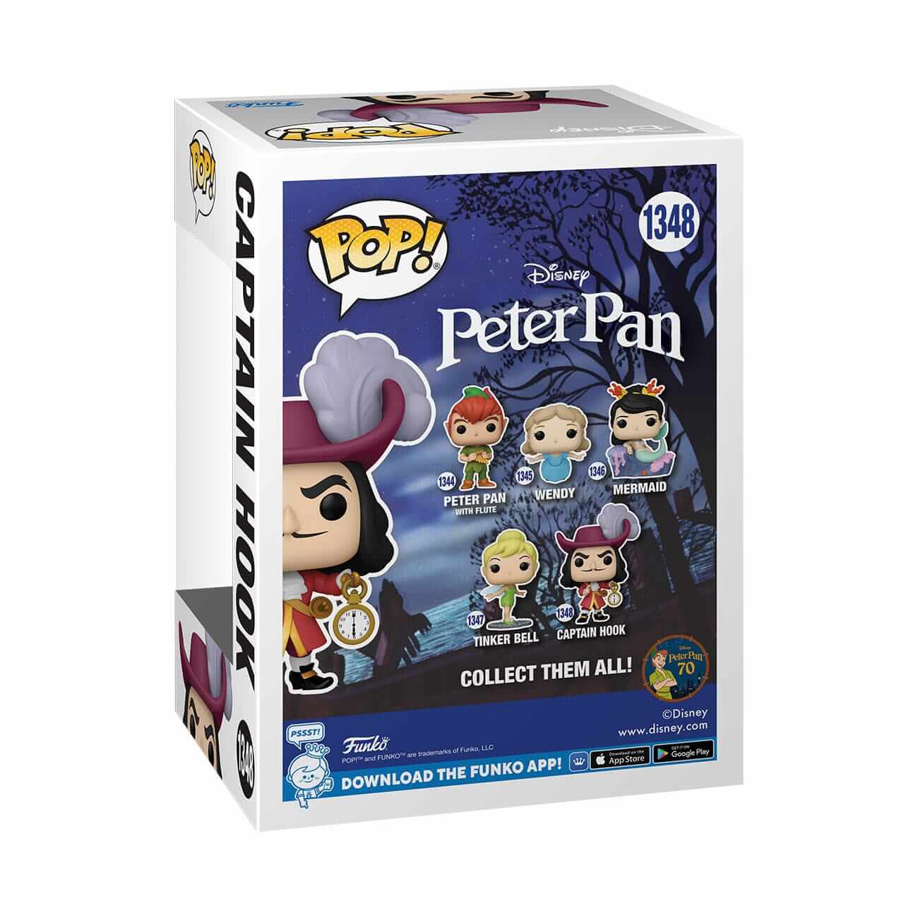 Peter Pan 70th Anniversary - Captain Hook (1348) Funko Pop! Disney Capitan Uncino Vinyl Figure 9 cm