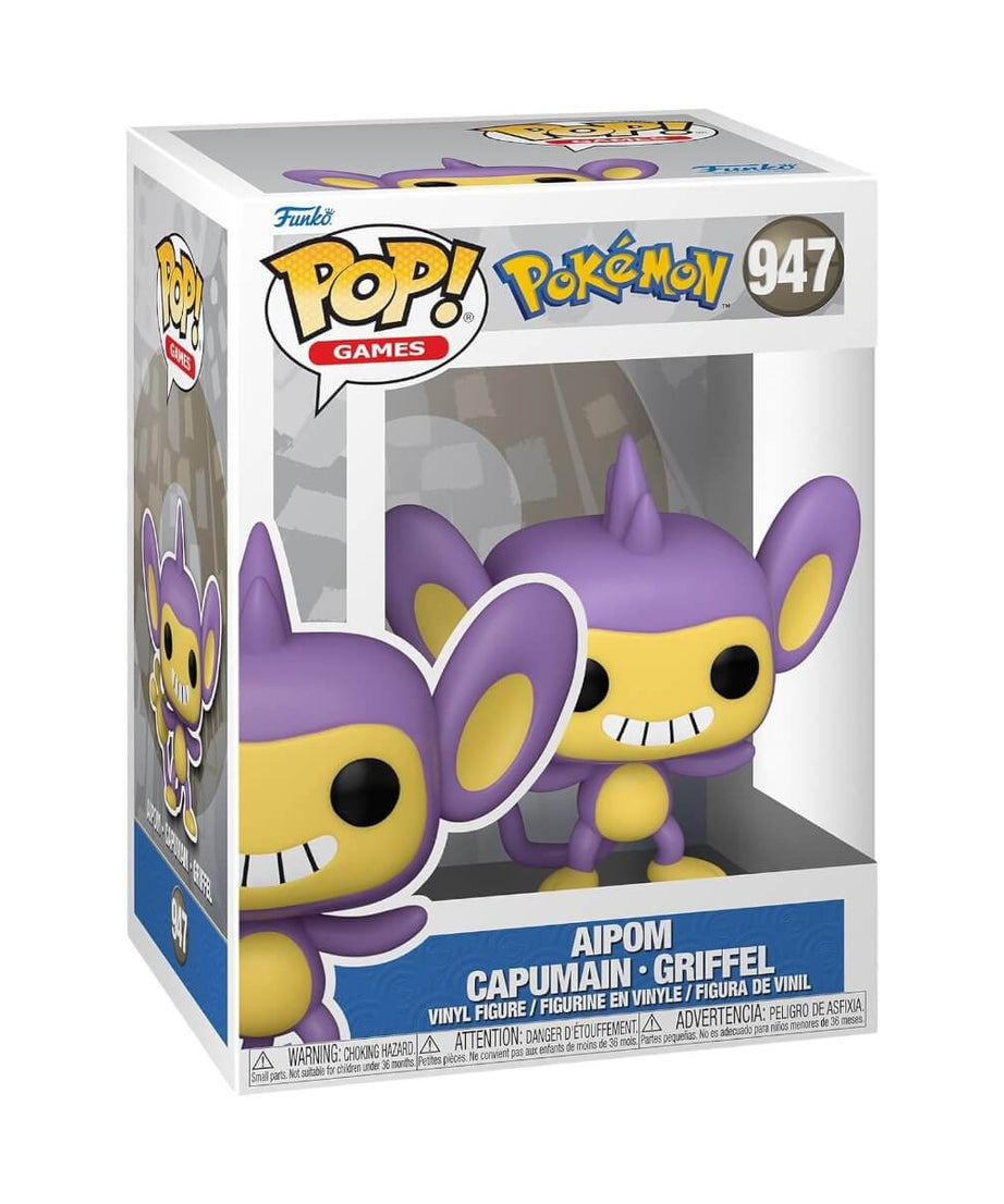 Pokémon - Aipom (947) - Capuman - Griffel Funko Pop! Games Vinyl Figure EMEA 8 cm