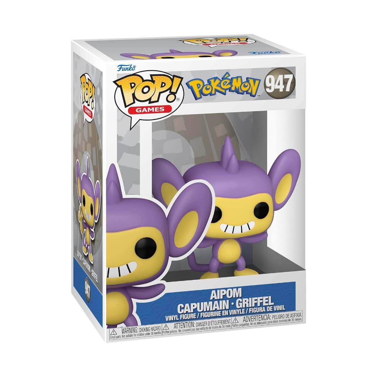 Pokémon - Aipom (947) - Capuman - Griffel Funko Pop! Games Vinyl Figure EMEA 8 cm