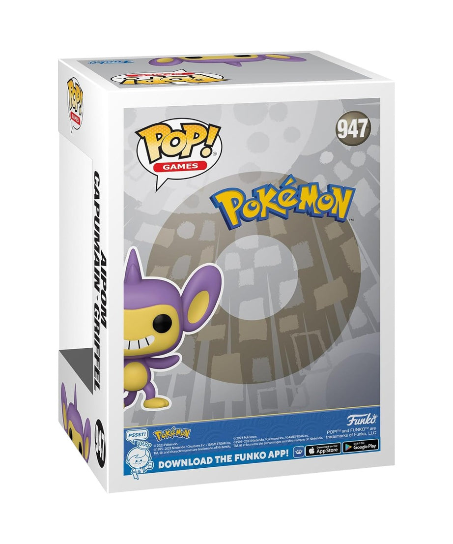 Pokémon - Aipom (947) - Capuman - Griffel Funko Pop! Games Vinyl Figure EMEA 8 cm