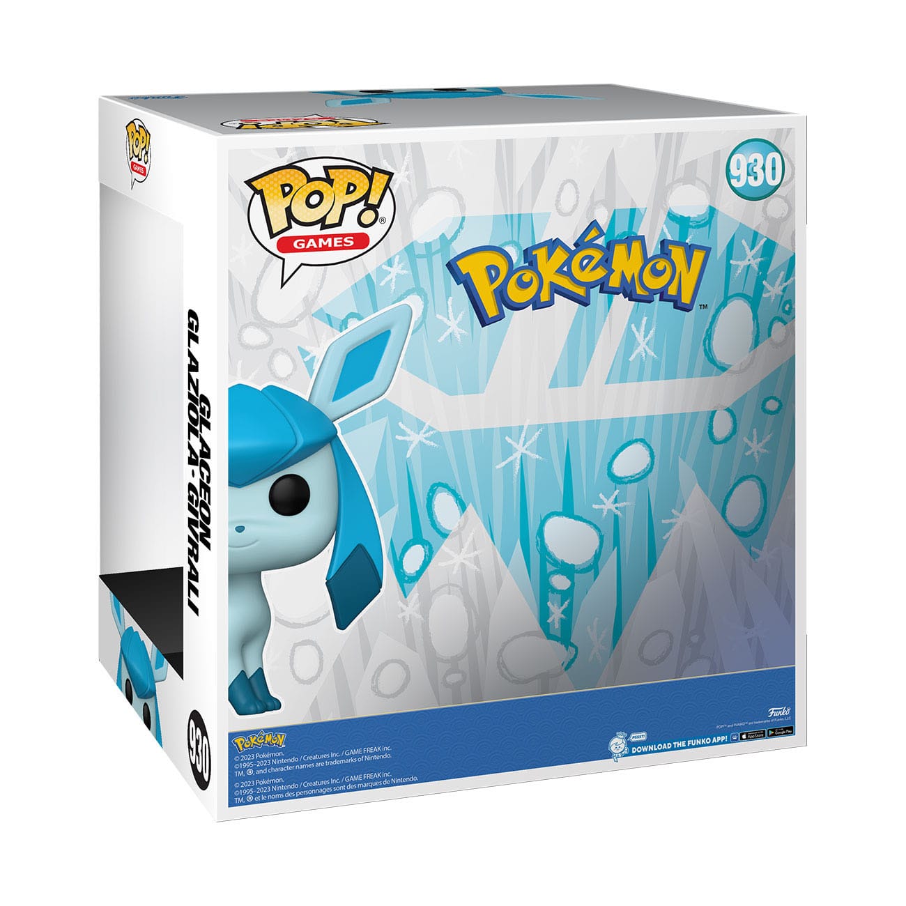 Pokémon - Glaceon (Super Sized) (930) - Glaziola - Givrali Jumbo Funko Pop! Games Vinyl Figure EMEA 26 cm