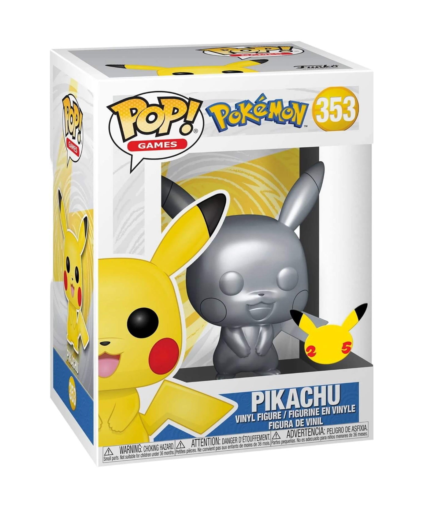 Pokémon - Pikachu (Silver Edition) (353) Funko POP! Games Vinyl Figure 9 cm