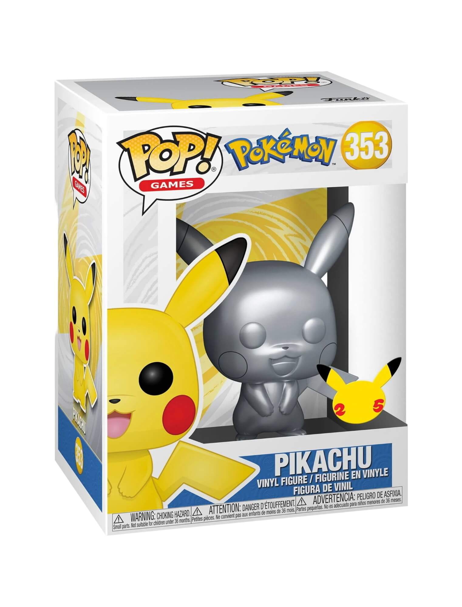 Pokémon - Pikachu (Silver Edition) (353) Funko POP! Games Vinyl Figure 9 cm
